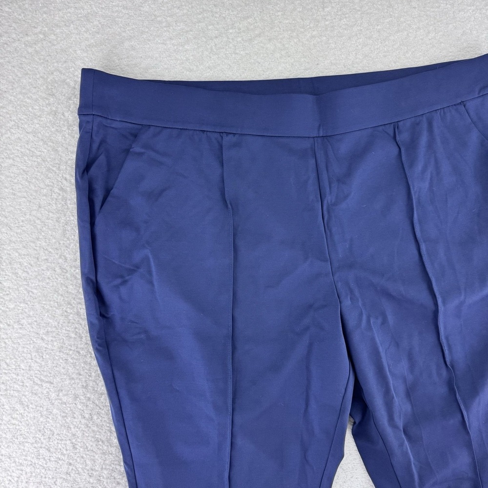 Isaac Mizrahi Live! Elements 24/7 Stretch Knit High Waist Pants 3XP Navy Blue - Picture 2 of 9